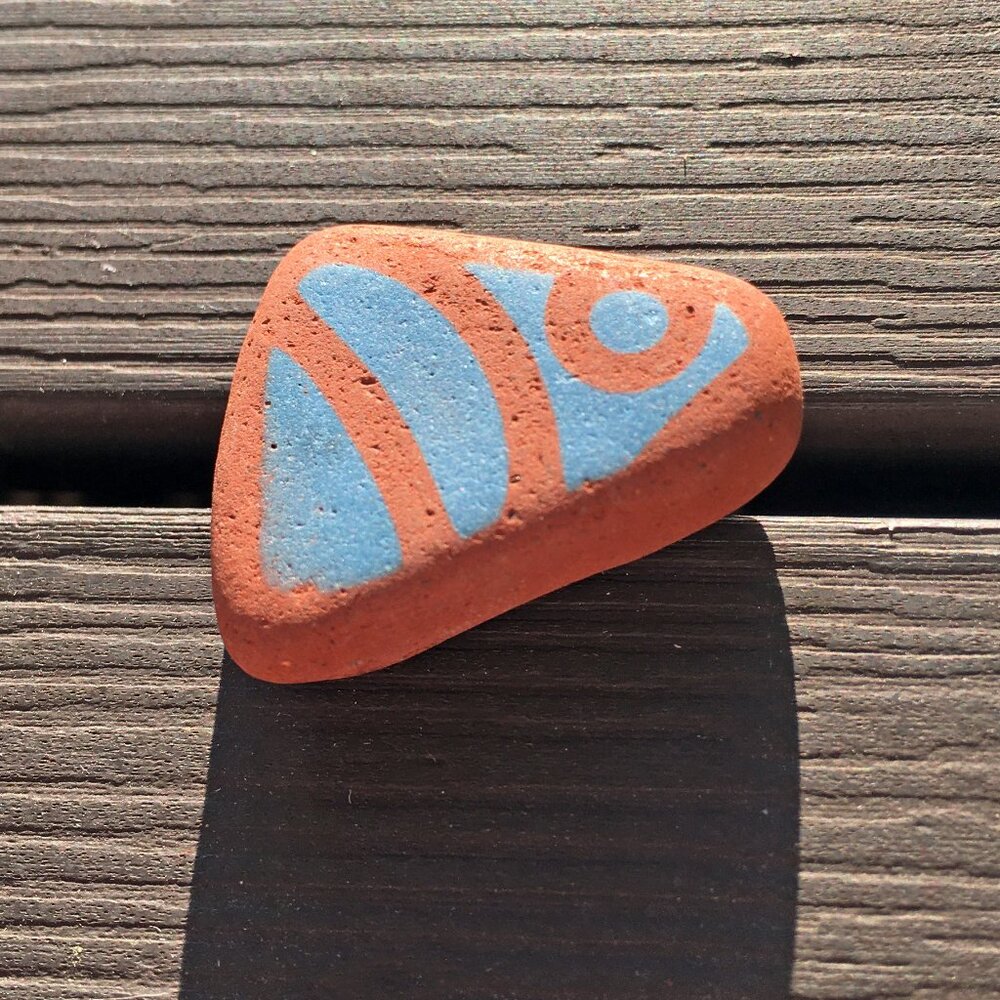 Vintage Stone Blue  Pin Brooch